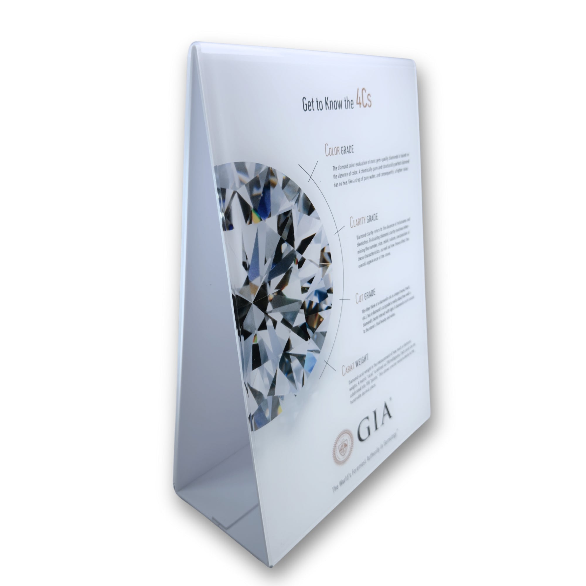 GIA 4Cs Interactive Counter Tool stand for stores and offices