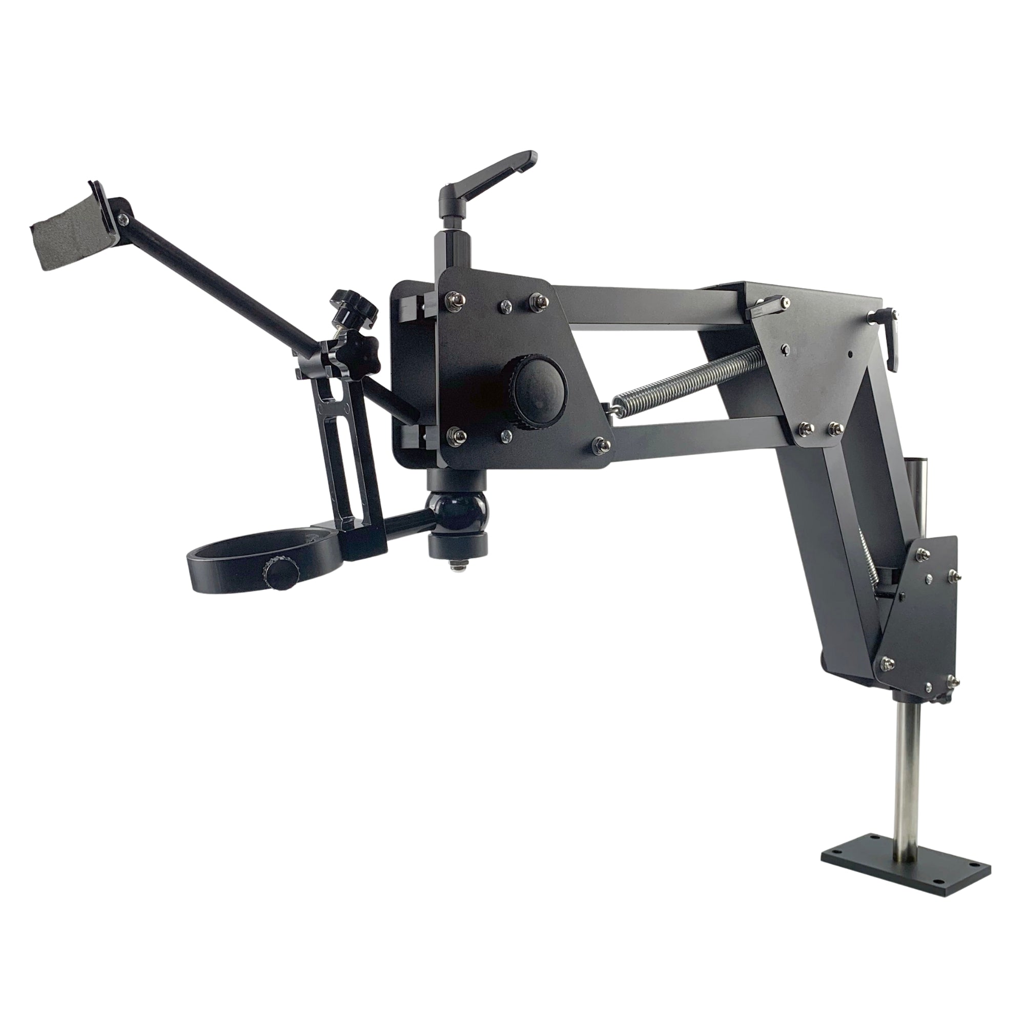 Setter's microscope set with a stand with a stand intended for fixed mounting on a goldsmith's or phaser's table