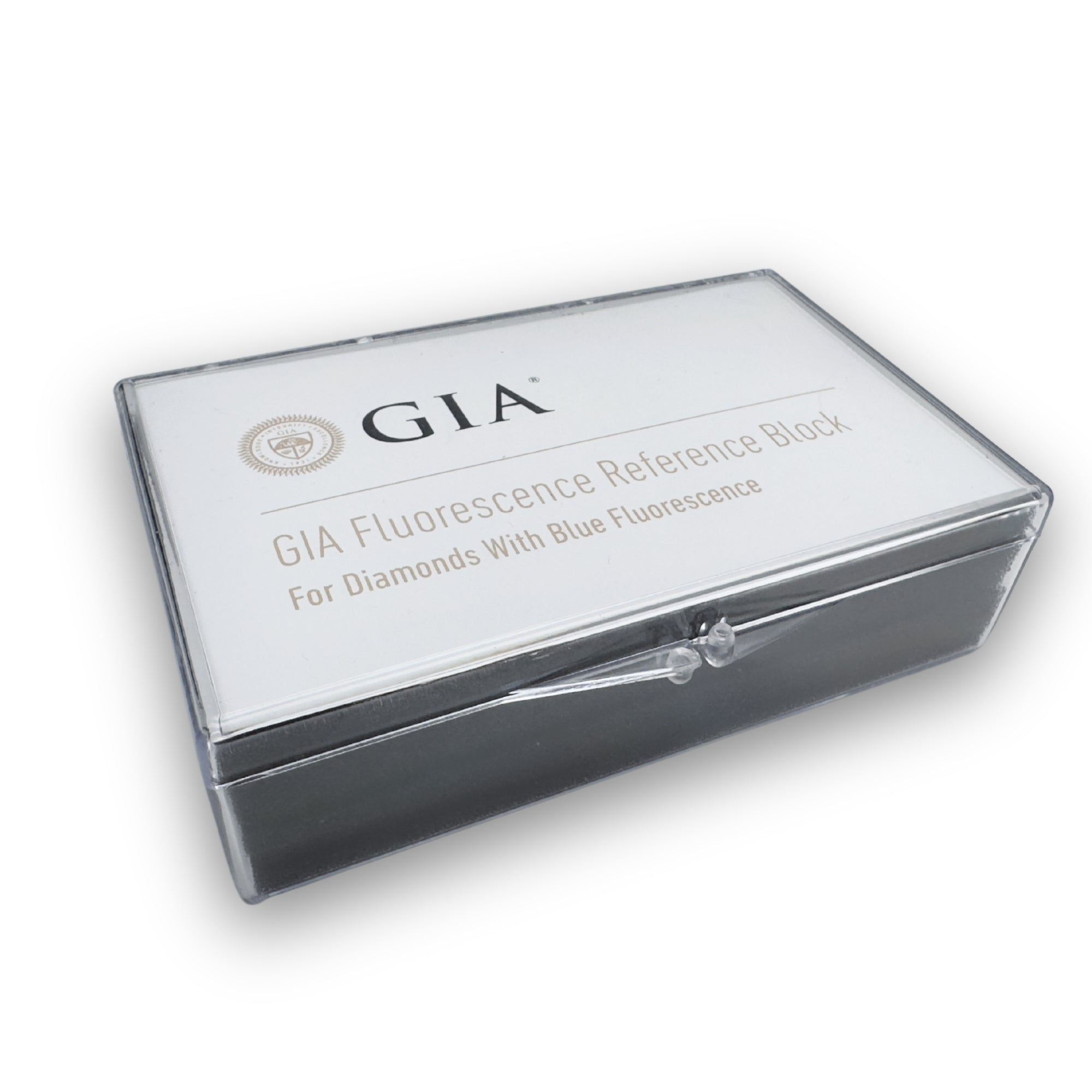 Referenceblok til evaluering af diamantfluorescensintensitet: GIA Fluorescence Reference Block
