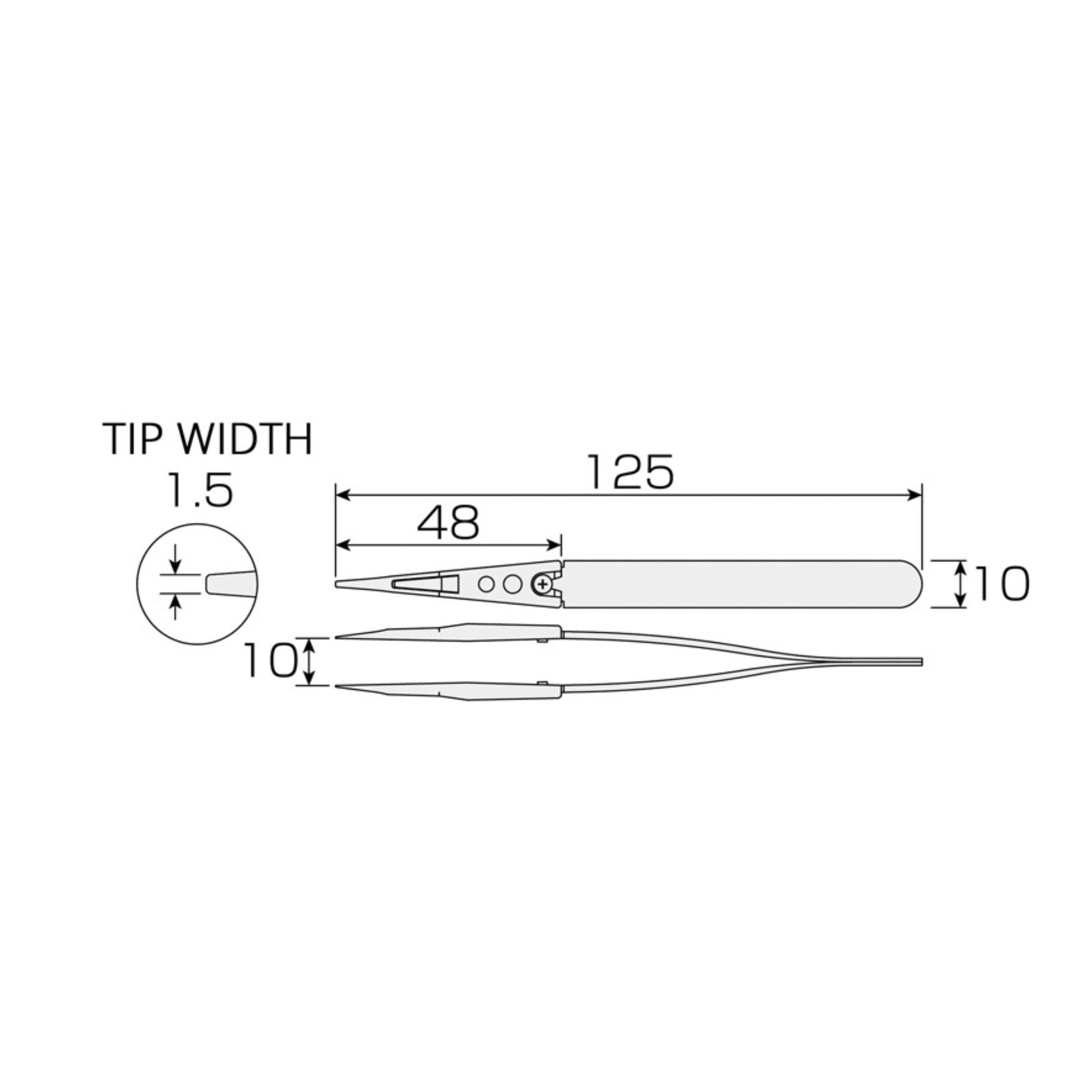 Tweezers D-Master on precious stones with special tip