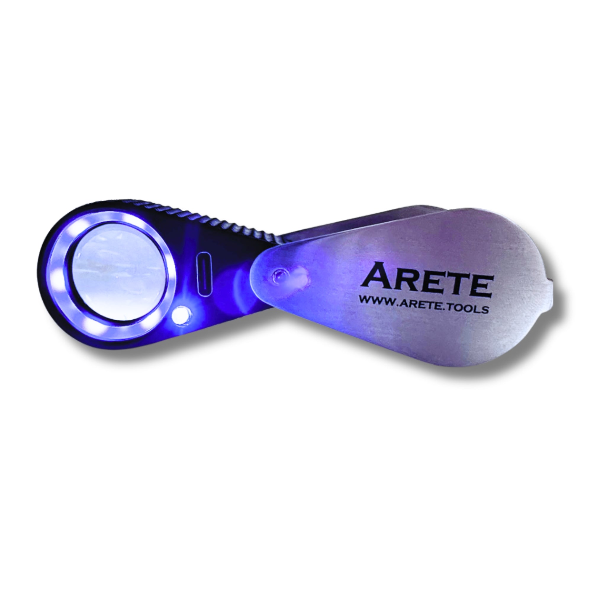 Gemological Triplet Loupe 10x with LED, UV Lighting and Achromatic Lens