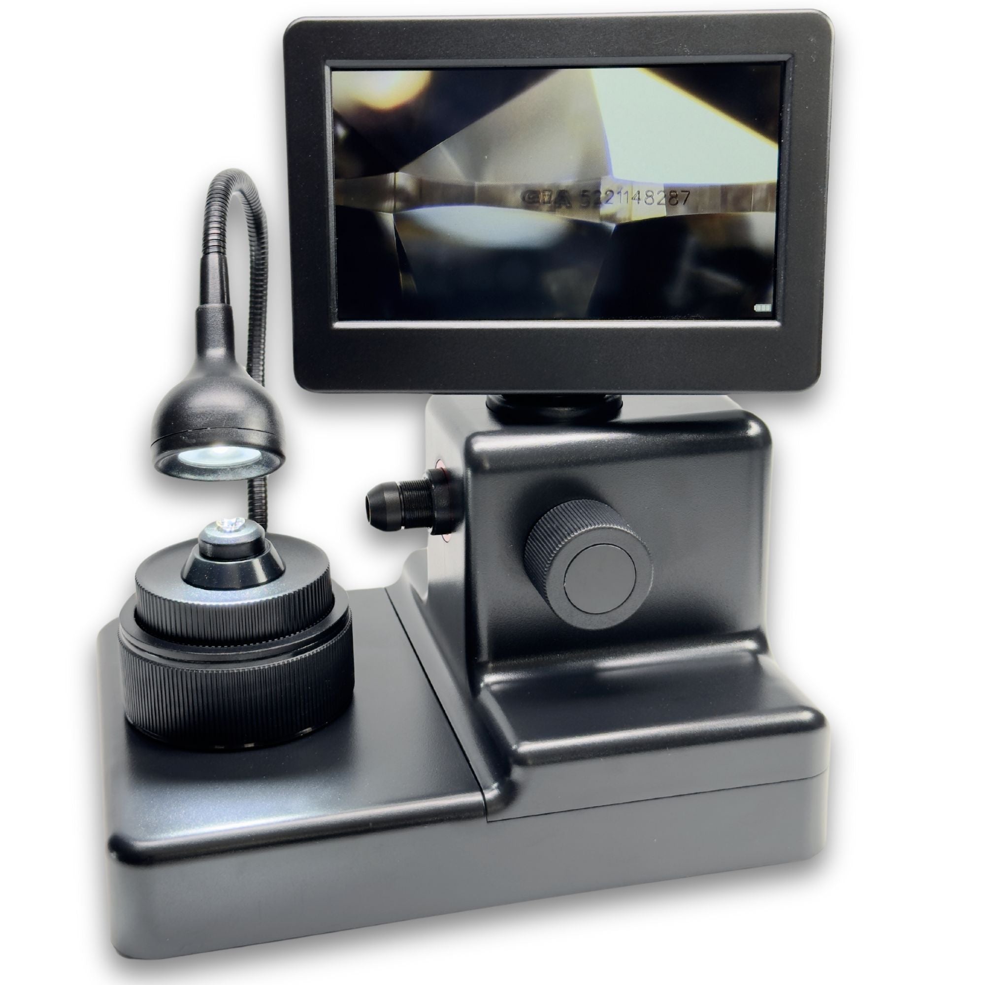 Digital Laser Inscription Viewer Microscope to display the laser inscribed number on a diamond girdle