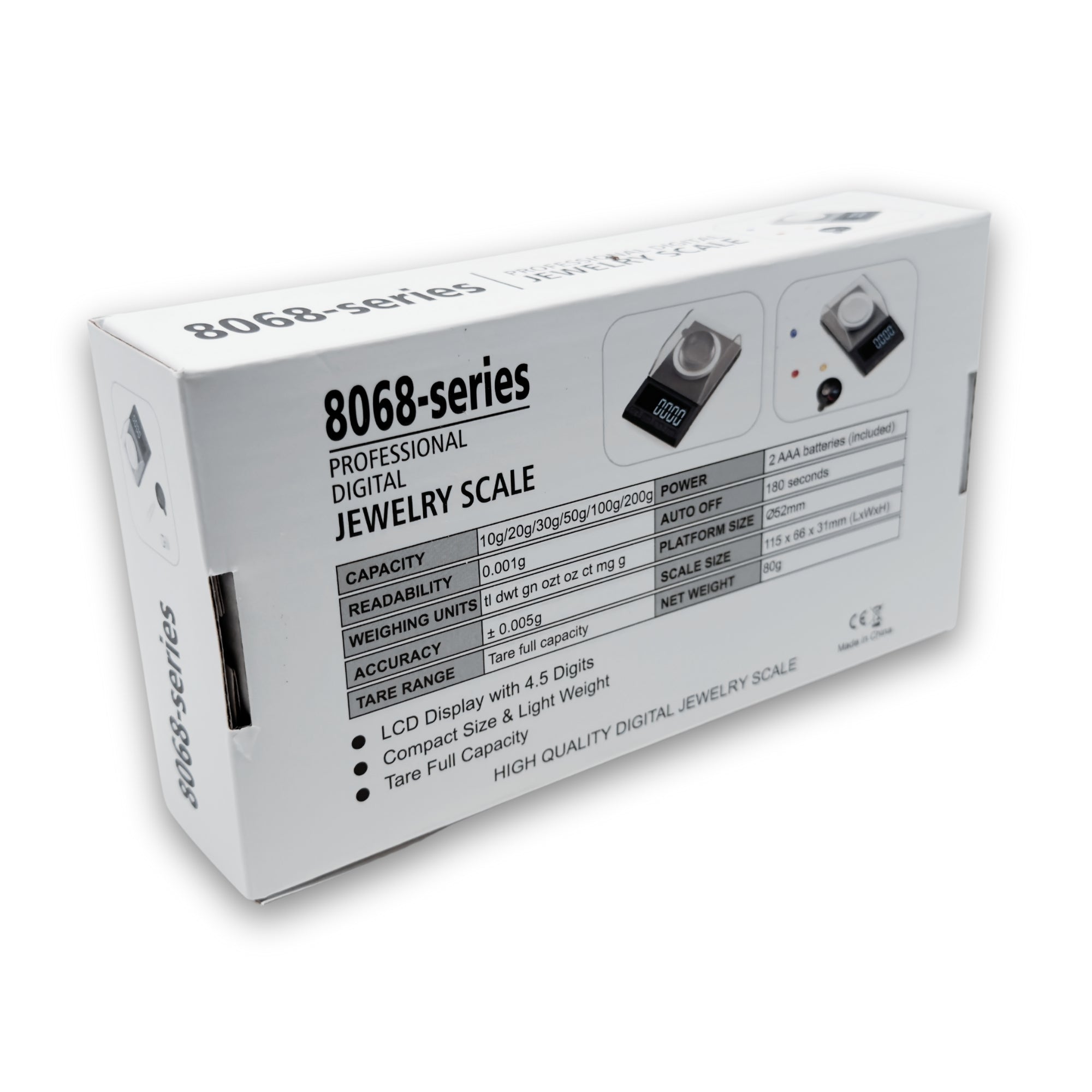 Nešiojamos skaitmeninės svarstyklės 8068 - max 50g - Super Economy Series
