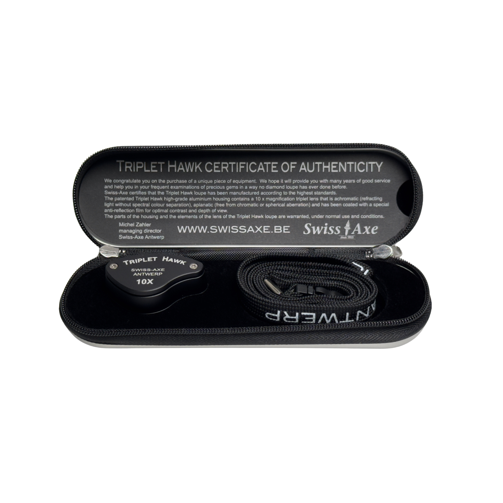 Swiss Axe Triplet Hawk - lupa premium con 10 aumentos