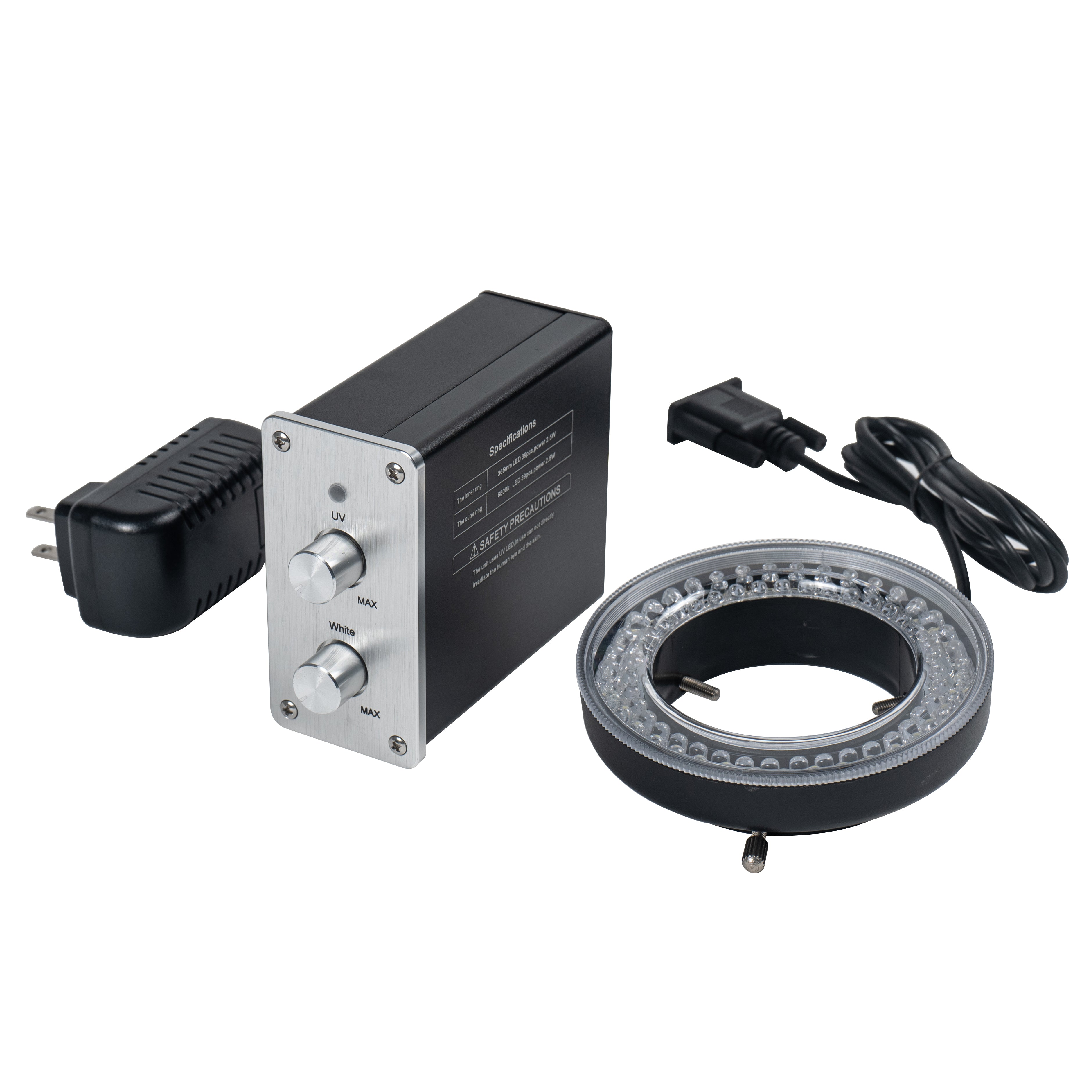 Additional microscope lighting: day and ultraviolet light