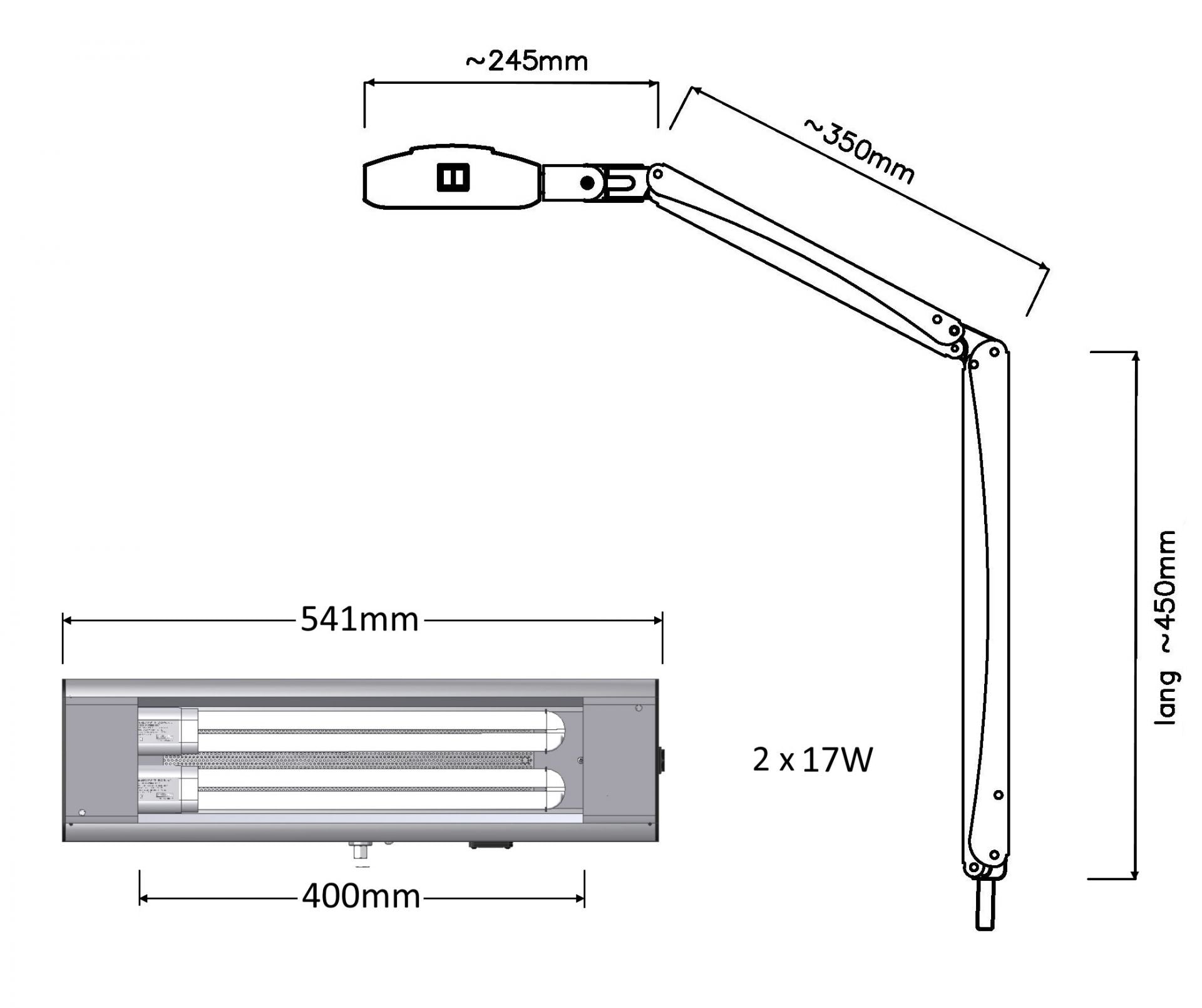 Stolní lampa DIALITE Vision T LED 2x17 - image 6