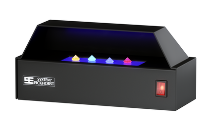UV Colorscope LW light source from bottom illumination of gemstones