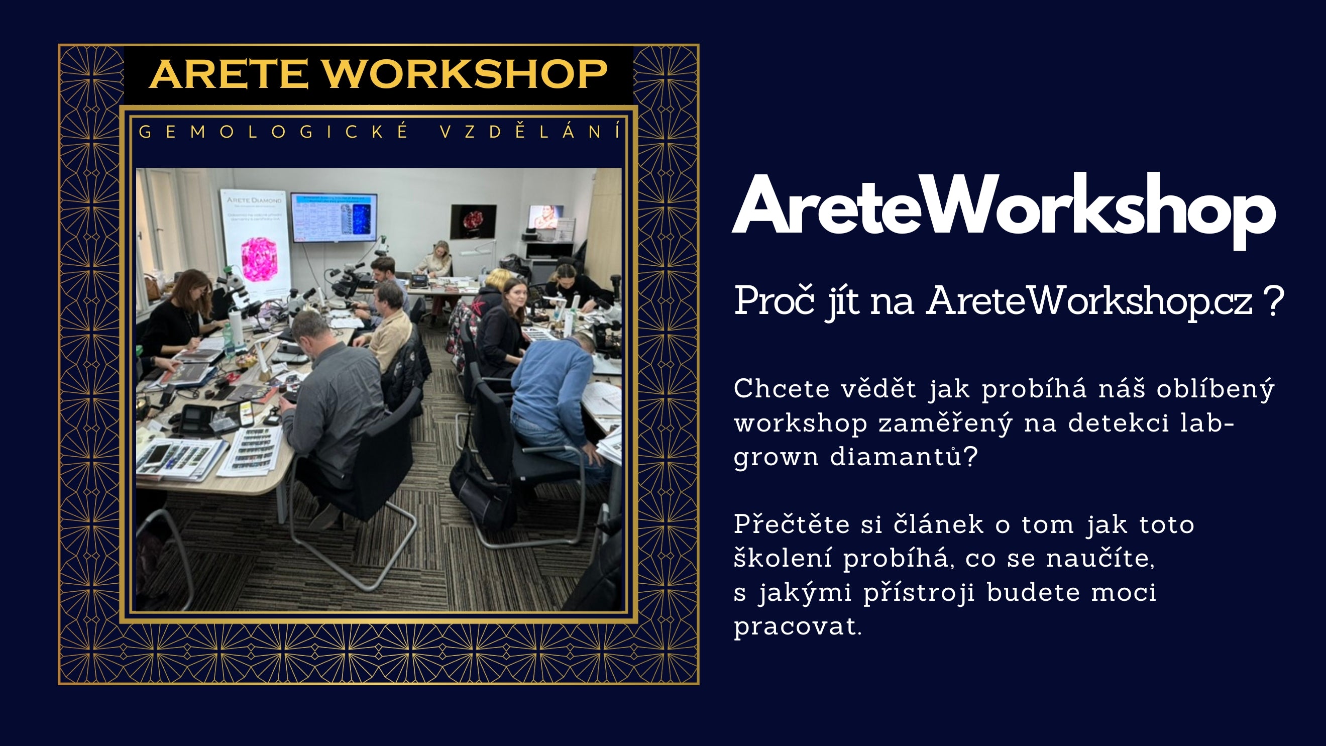 Naučte se používat přístroje na screening diamantů. AreteWorkshop.cz