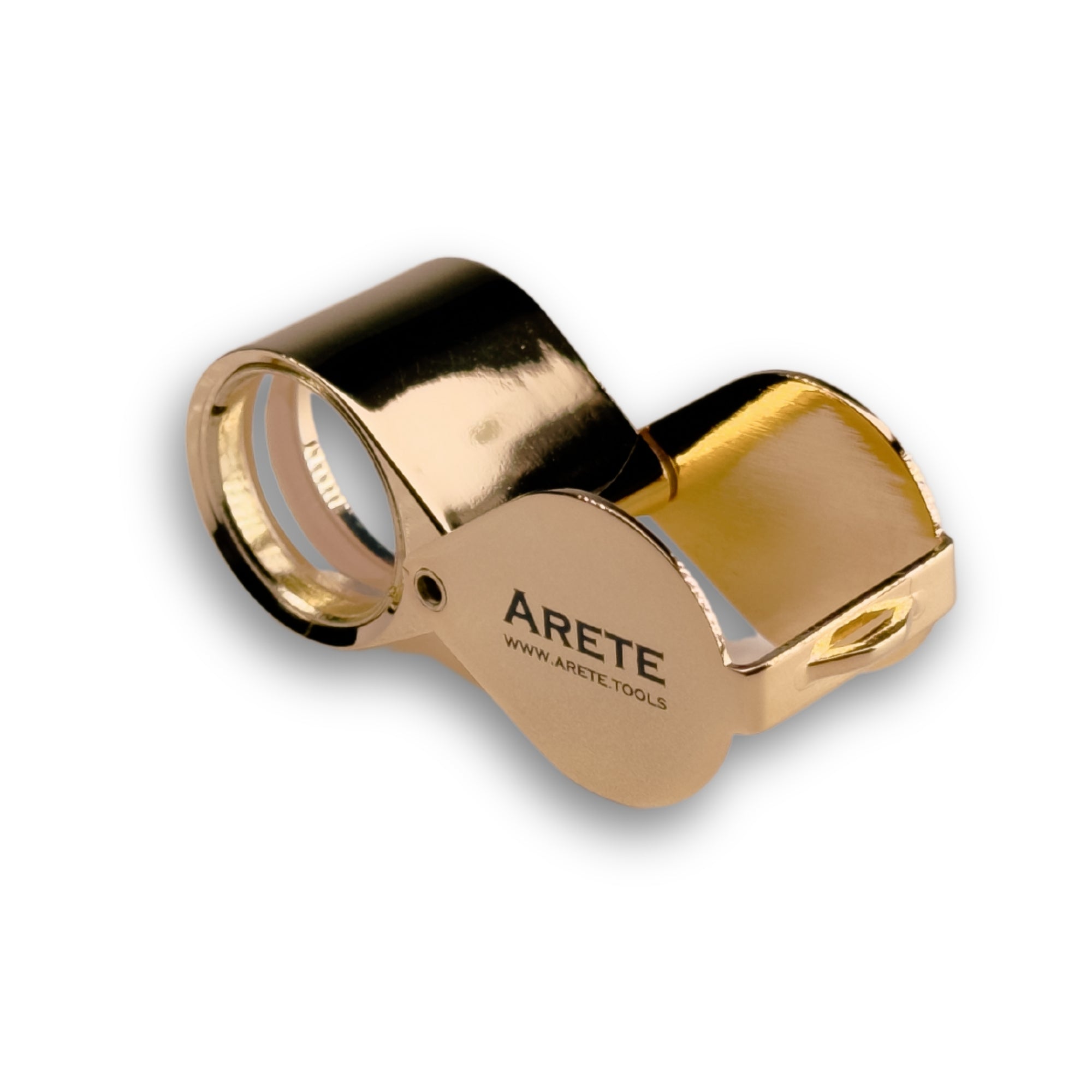Arete jewelry loupe gold 10x 21 mm