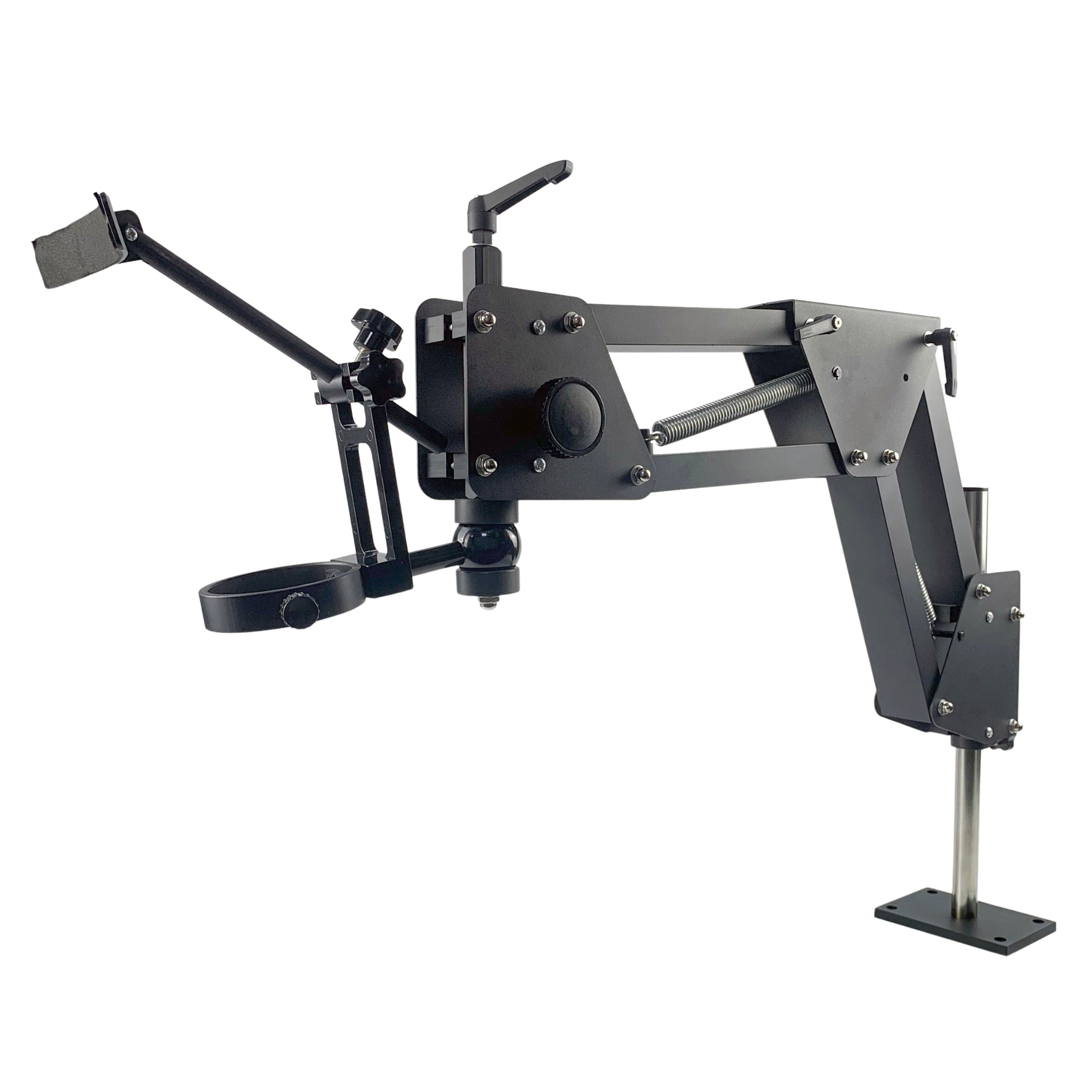 Juego de microscopio Phaser con soporte con soporte diseñado para montaje fijo en una mesa de orfebre o fáser