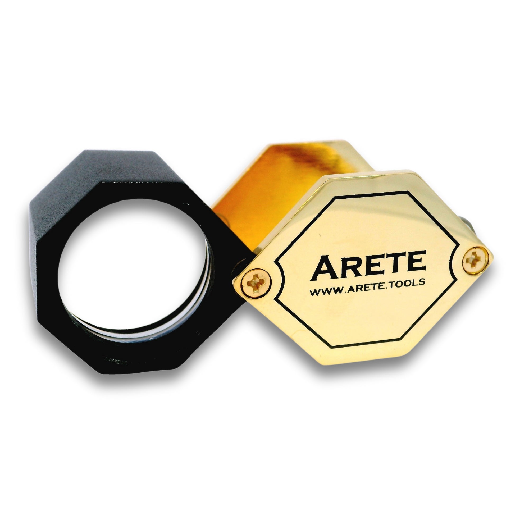 Arete jewelry loupe gold color 10x 20.5 mm