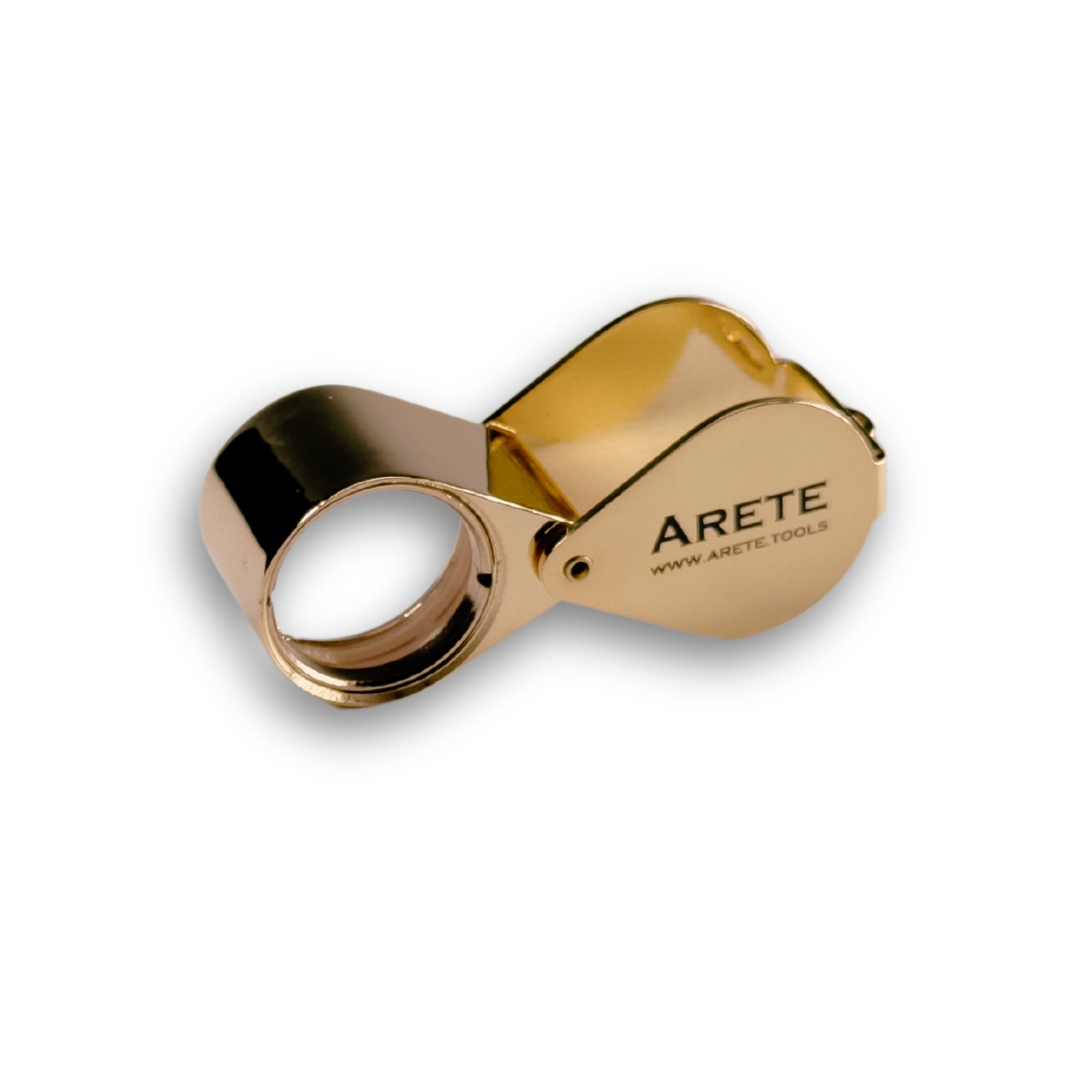 Arete jewelry loupe gold 10x 18 mm