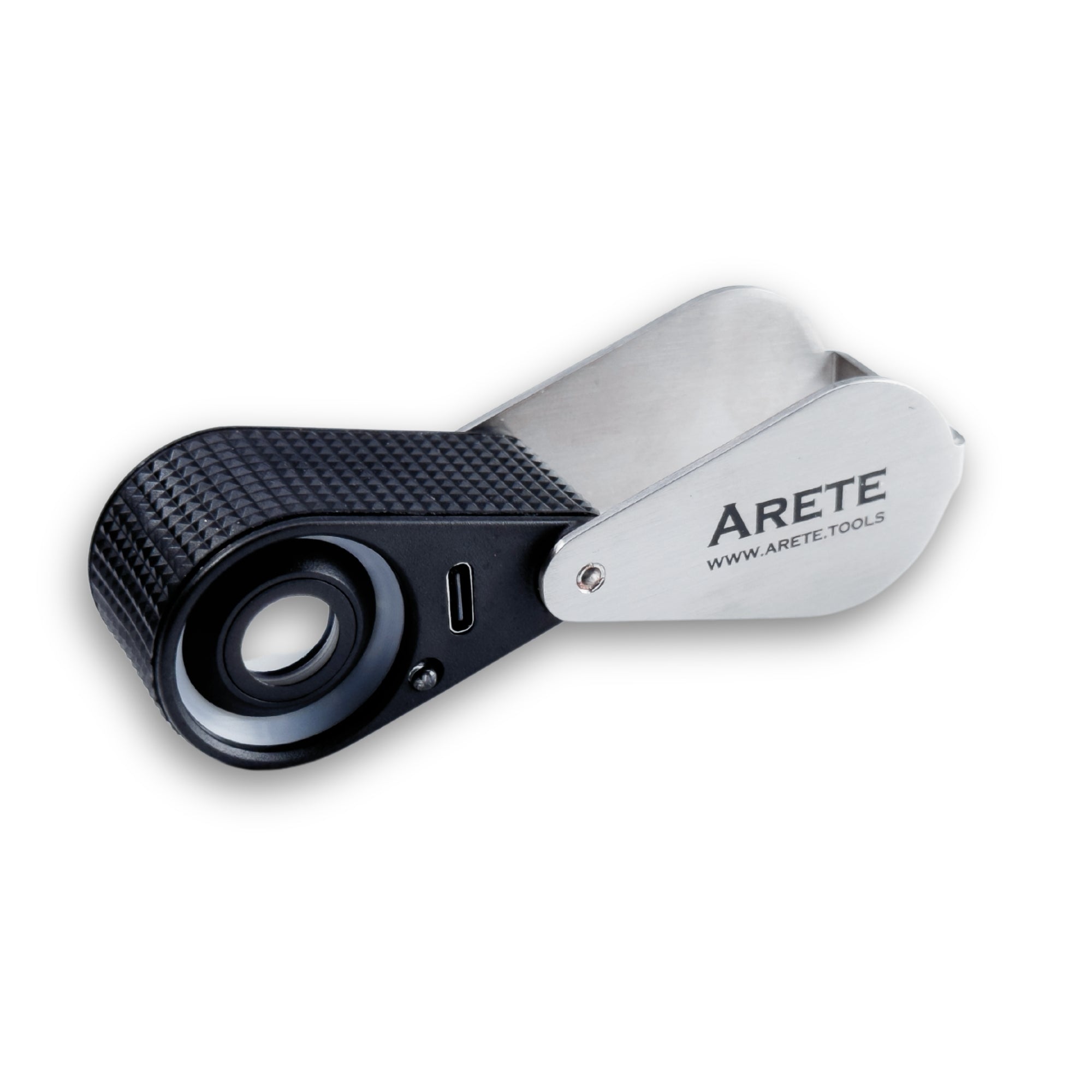 Gemological Magnifier 40x med LED och UV-belysning och Achromatic Lens