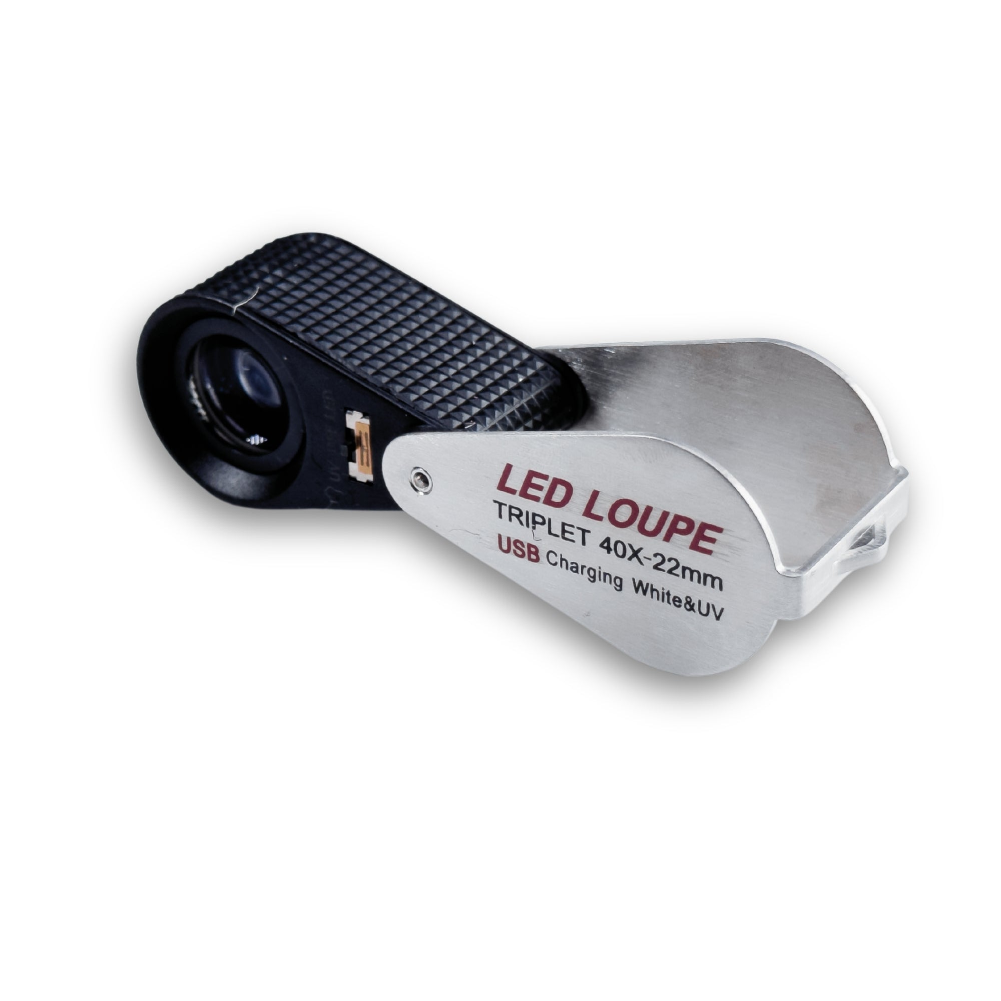 Gemological Magnifier 40x med LED och UV-belysning och Achromatic Lens