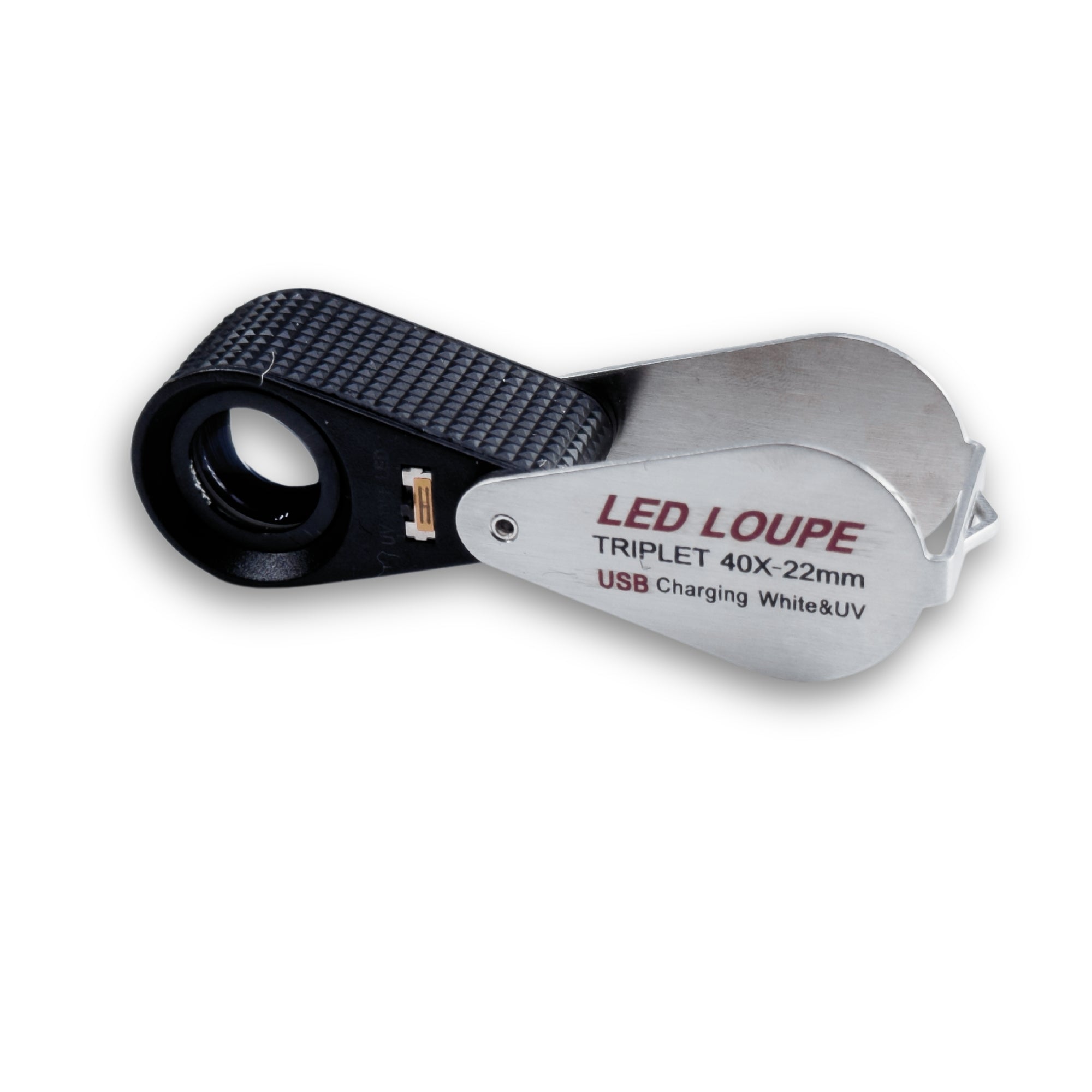 Gemological Loupe 40x with dual LED / UV light and Achromatic Lens