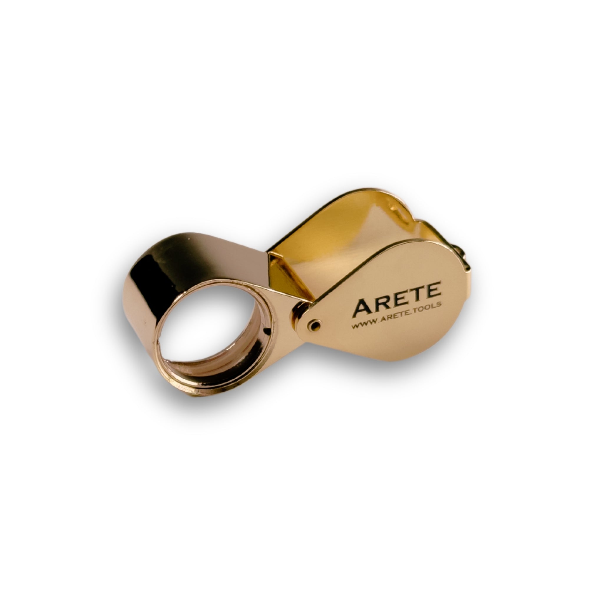 Arete jewelry loupe gold 10x 18 mm