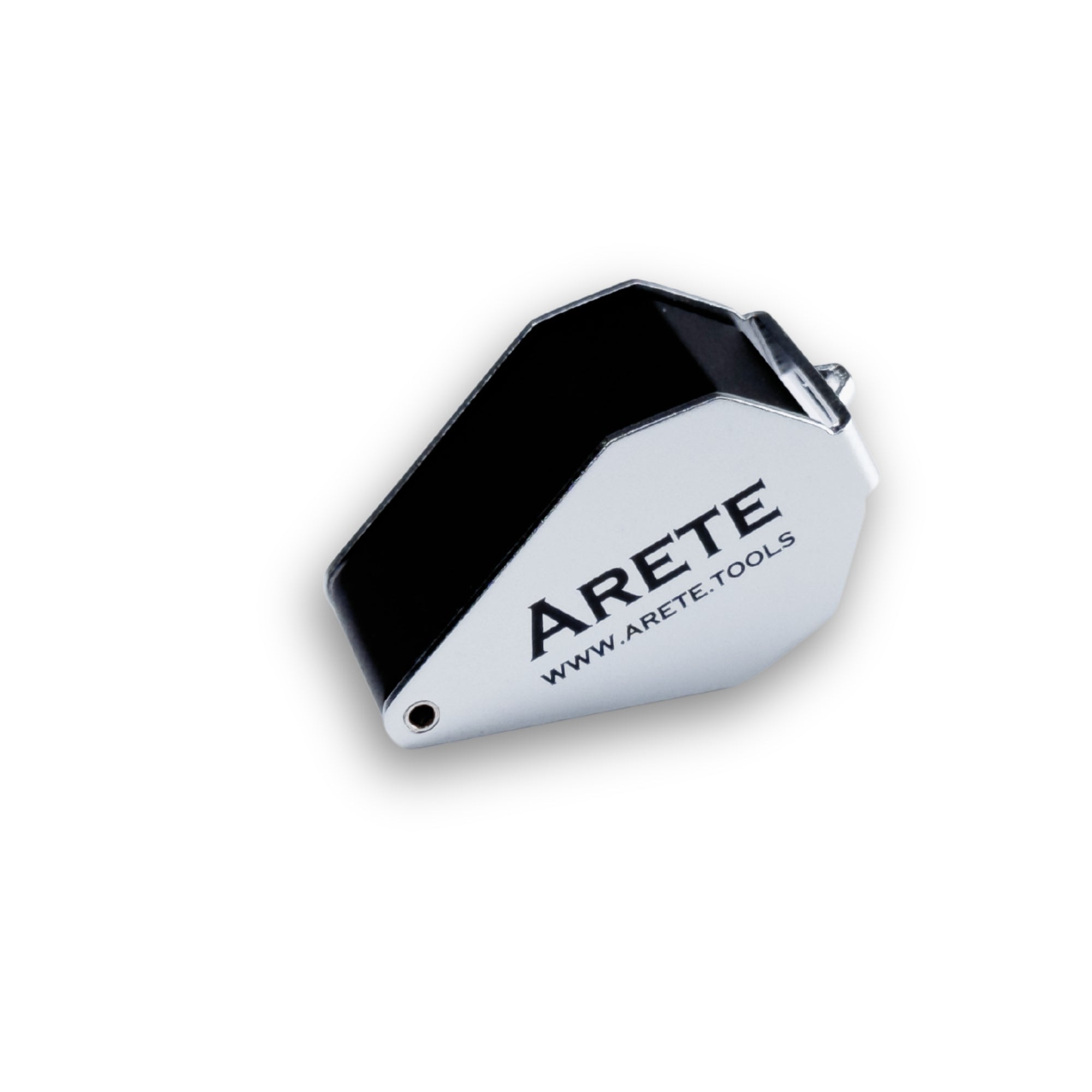 Кишенькова лупа Arete 10x - 21 мм зі світлодіодним підсвічуванням на батарейках
