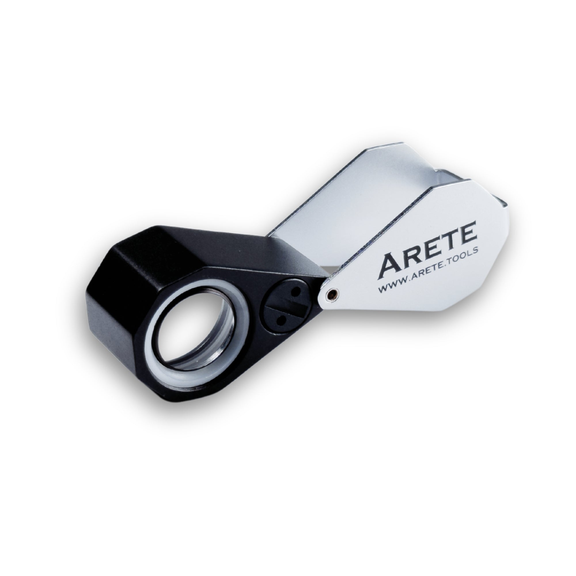Lente d'ingrandimento tascabile Arete 10x - 21 mm con luce LED a batterie