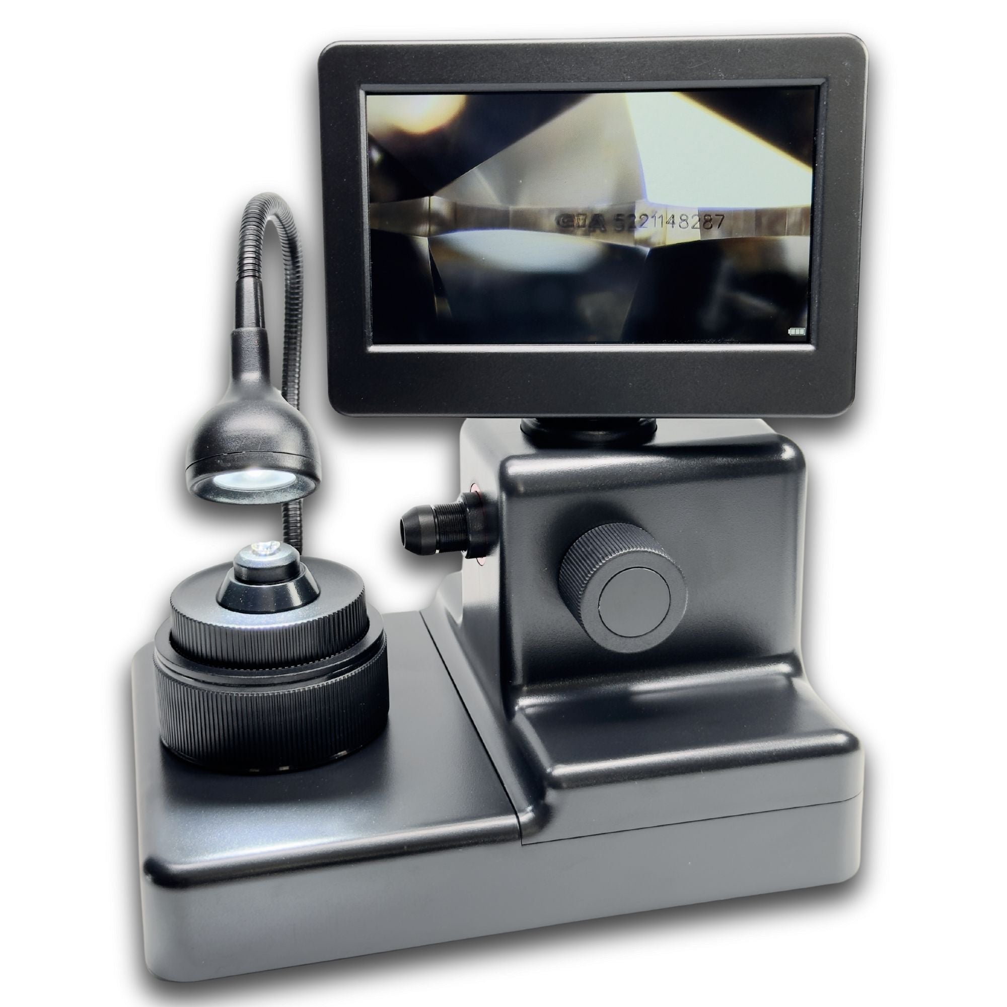 Digitalt mikroskop för visning av lasermärkning på diamant