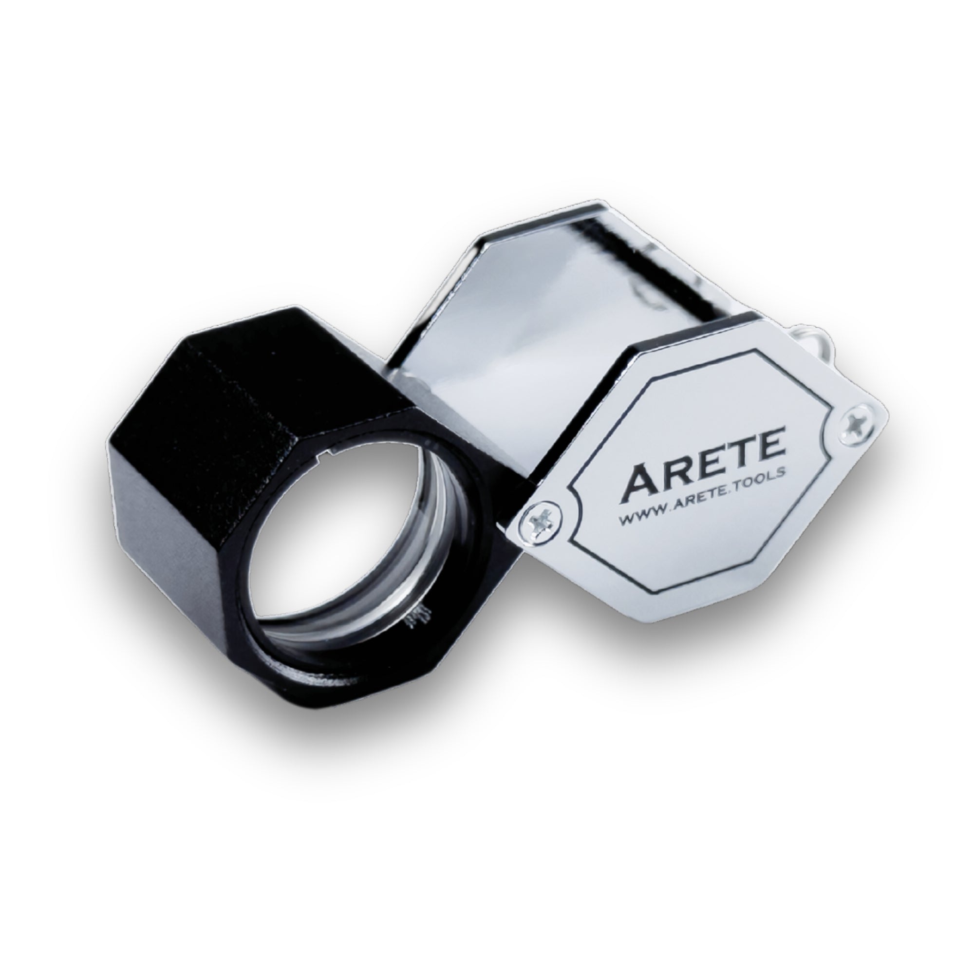 Μεγεθυντικός φακός κοσμημάτων Arete ασημί 10x20,5 mm
