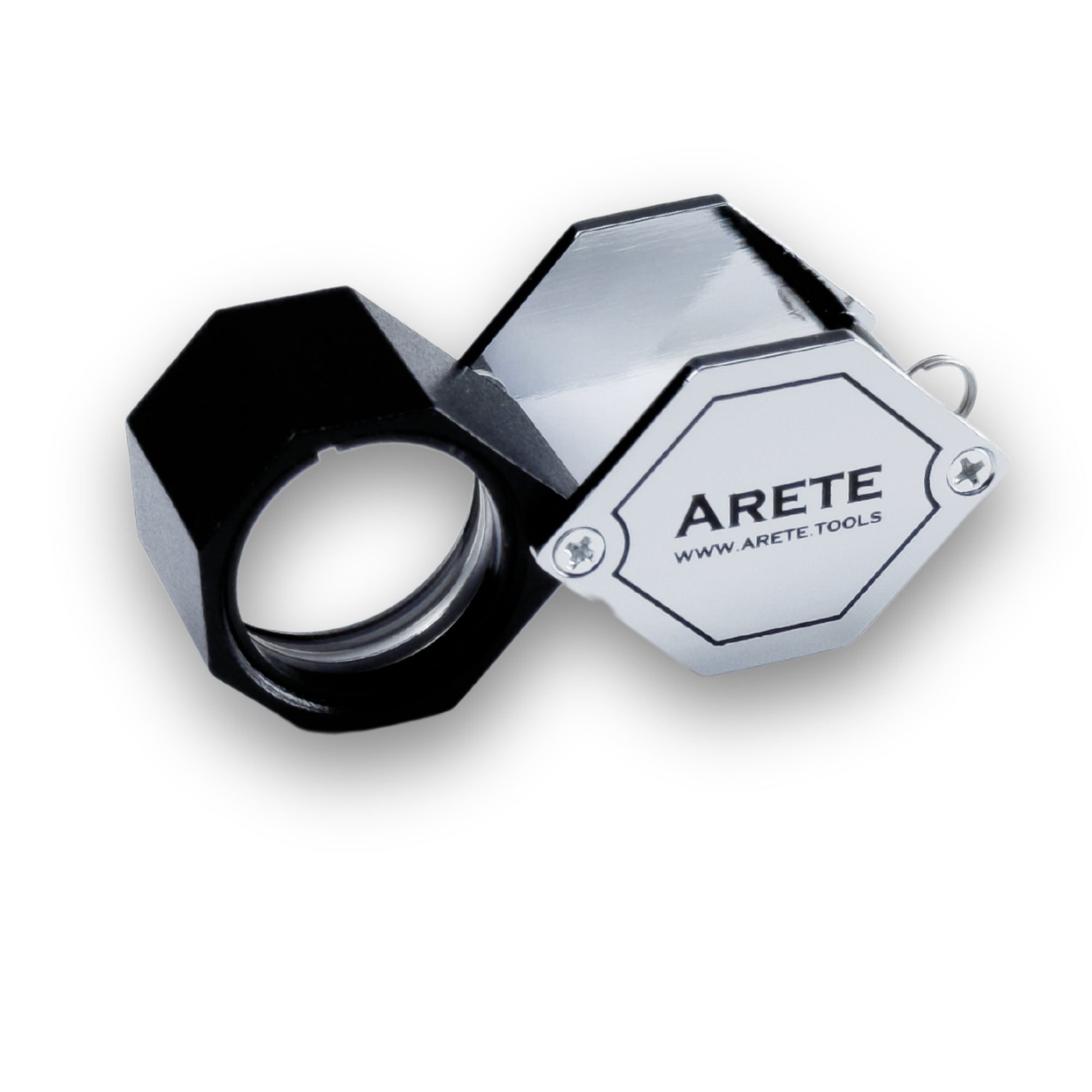 Arete jewelry loupe silver 10x 20.5 mm