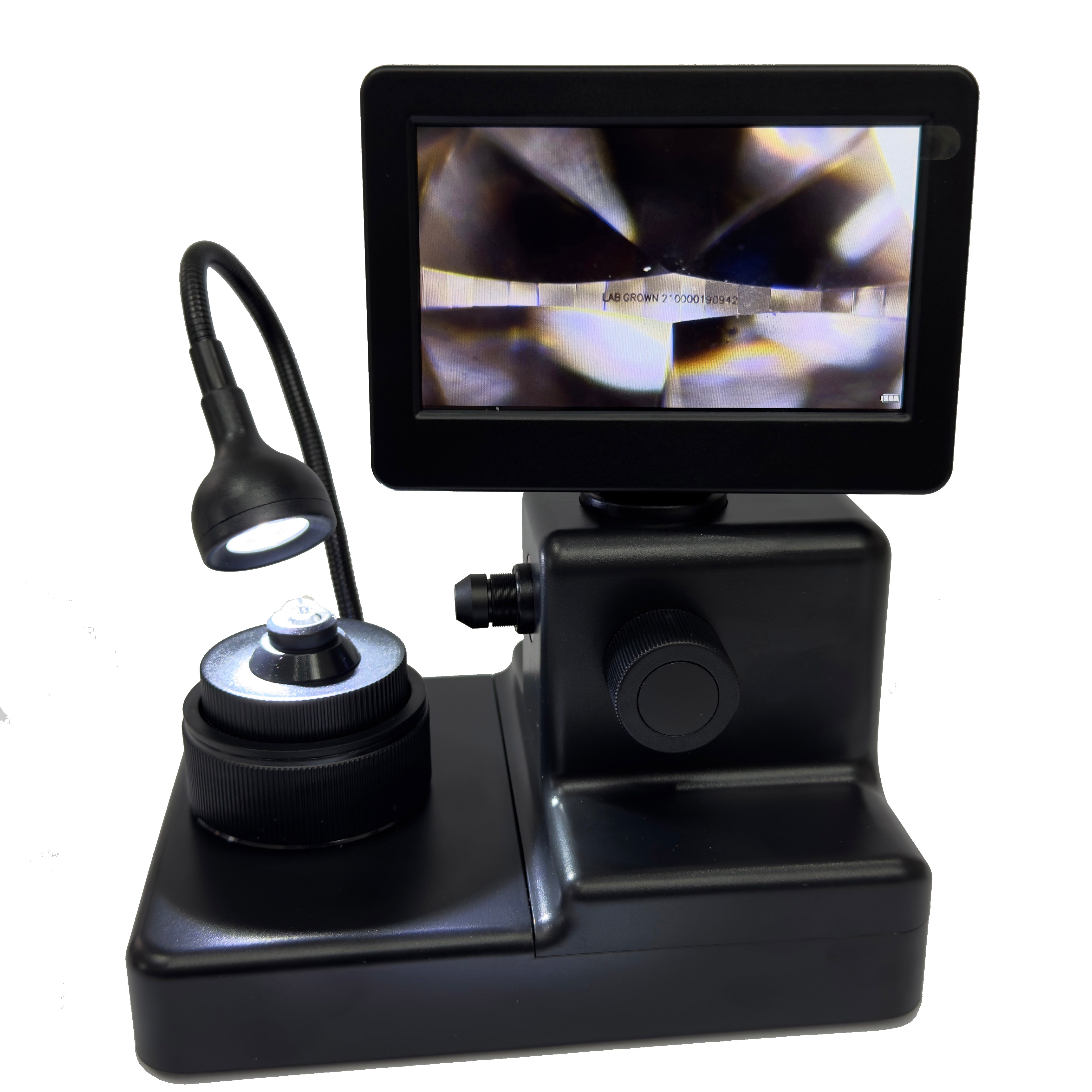 Digitalt mikroskop för visning av lasermärkning på diamant